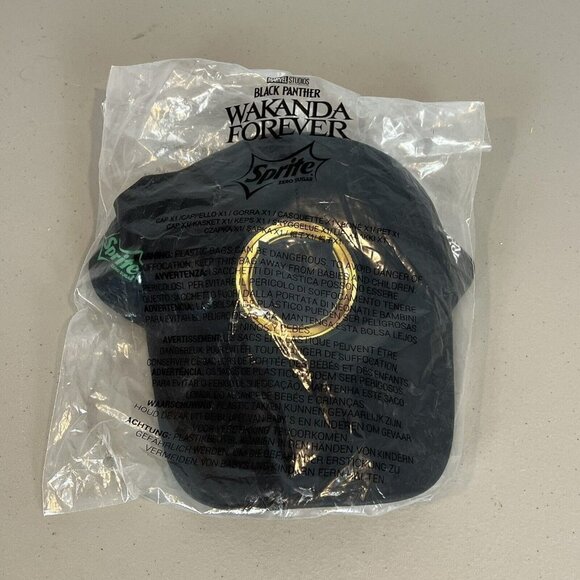 Marvel Other - Marvel Wakanda Forever Black Gold Panther Baseball Cap x Sprite Collab Hat